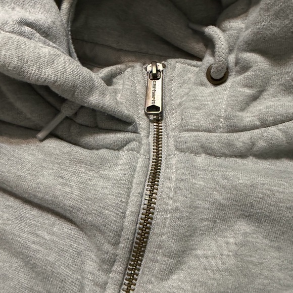 Men’s Carhartt Rain Defense Gray Quarter-Zip Hoodie - Size Large - Picture 3 of 4